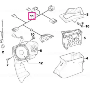 Wiring harness, radio - BMW Motorrad Retur gratuit