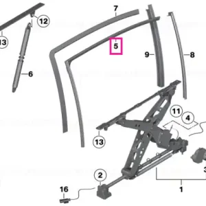 Window guide, outer rear right - BMW Bestseller