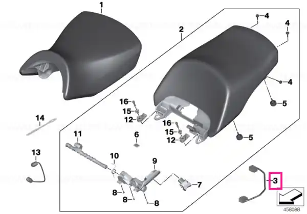 Cablu conectare scaun - BMW Motorrad Premium