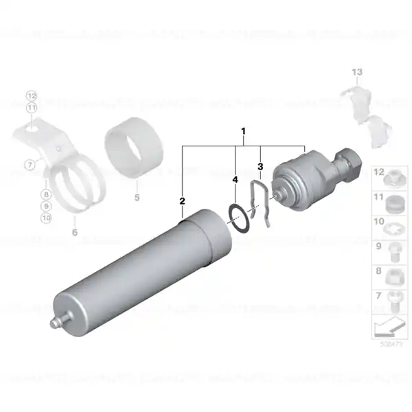 Disponibil imediat Filtru combustibil cu preincalzitor BMW Seria 5 E60, E61; X3 E83