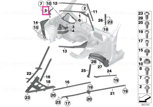 Strut, partition wall - BMW Ofertă specială