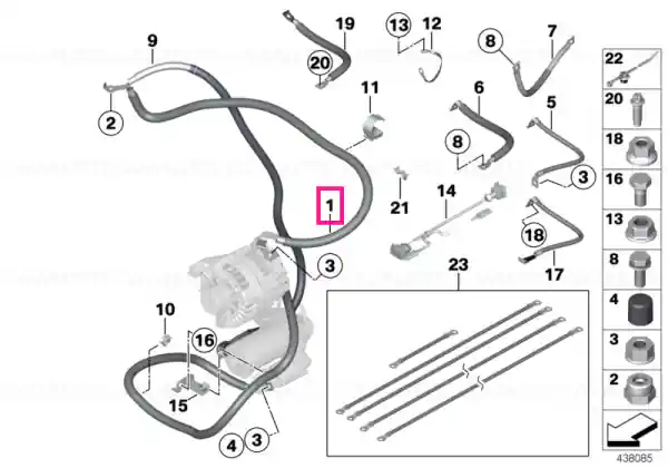 Premium Cablu alternator-demaror B+ - BMW