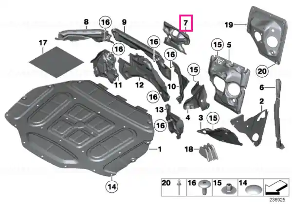 Ofertă specială Sound insulating dash panel engine room - BMW