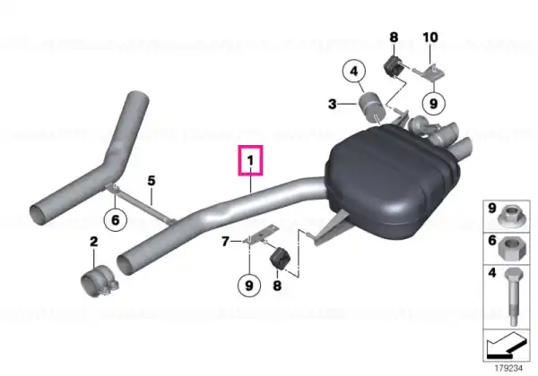 Livrare rapidă Rear silencer, right, with exhaust flap - BMW