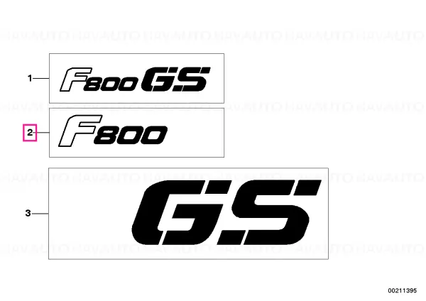 Lettering, left F800 - BMW Motorrad Livrare gratuită
