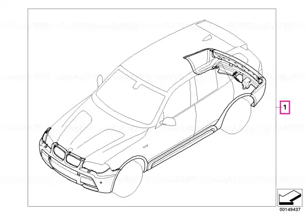 Transport gratuit Kit retrofit pachet M aerodinamic, grundirizat GRUNDIERT - BMW