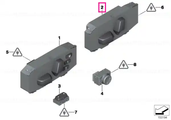 Premium Comutator reglaj scaun stanga - BMW