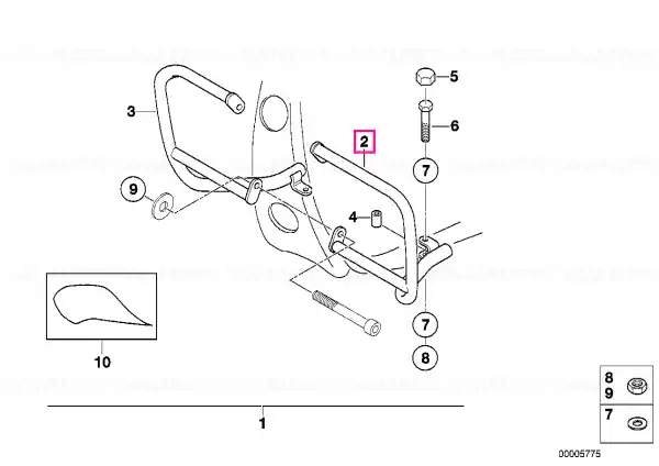 Left engine protection bar - BMW Motorrad Ofertă de sezon