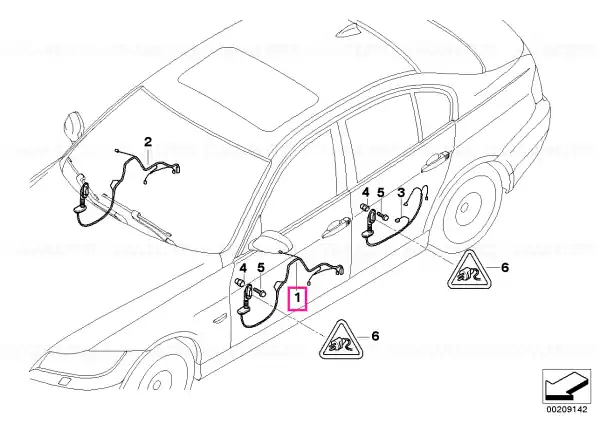 Wiring set, door, driver - BMW Ofertă exclusivă