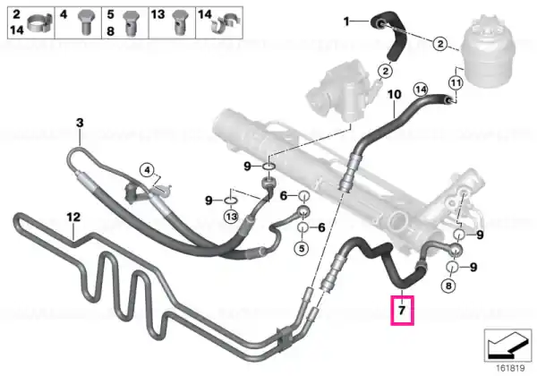 Retur gratuit Tub retur directie activa - BMW