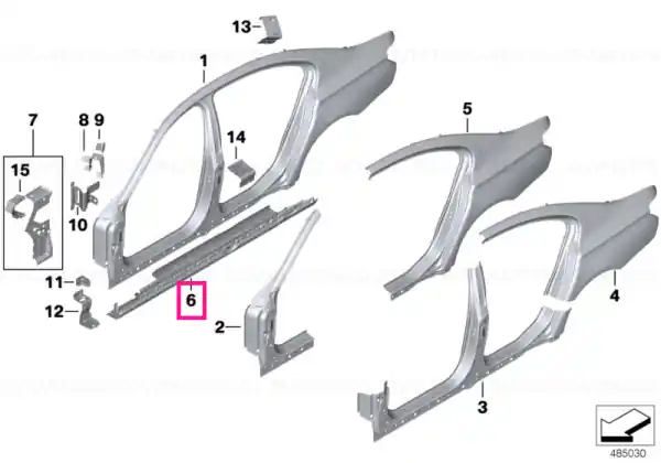 Calitate înaltă Right door sill - BMW