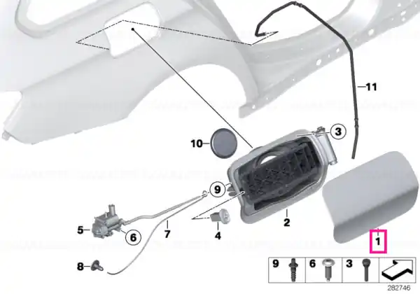 Fill-in flap, primed - BMW Livrare rapidă