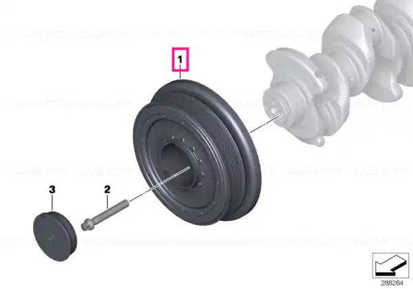Cel mai bun preț Fulie Vibrochen (arbore cotit) - BMW Seria 3 F30 F31 F34, Seria 4 F32 F33 F36, Seria 5 F07 F10 F11, Seria 6 F06 F12 F13, X3 F25, X4 F26, X5 F15, X6 F16