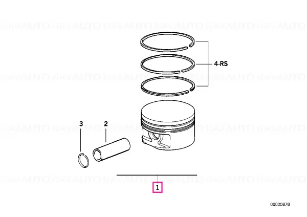 Piston left "AB" 85,987MM(0) - BMW Plată securizată