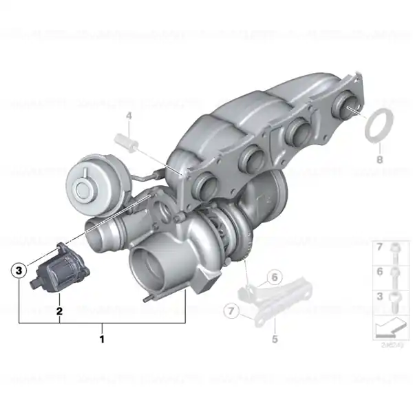 Ofertă de sezon Turbina BMW Seria 1 F20, F21; Seria 3 F30, F31; Seria 5 F10, F11, F18; X1 E84; X3 F25; Z4 E89 - 18i, 20i, 20iX, 25i, 28i, 28iX - Tip motor N20