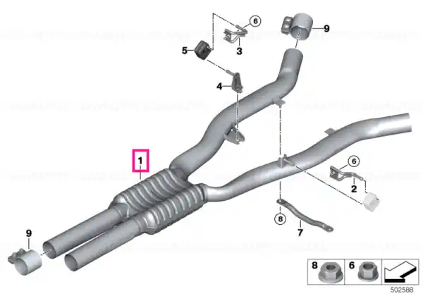 Popular Centre muffler - BMW