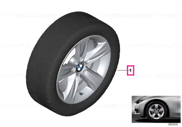 Noutate Set roți complete de vară - Star Spoke 391 cu anvelopa Bridgestone Turanza ER 300 A Ecopia - 225/55R16 95W - BMW Seria 3 F30/F31