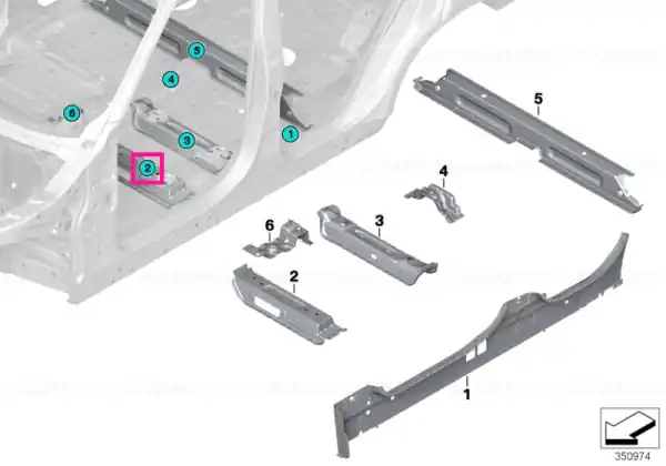 Livrare rapidă Left front seat console - BMW