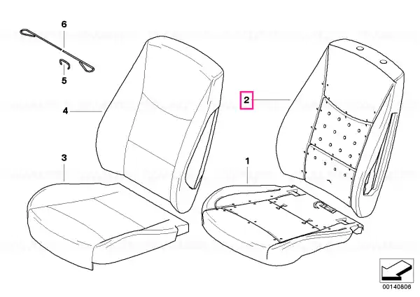 Bestseller Left backrest upholstery - BMW