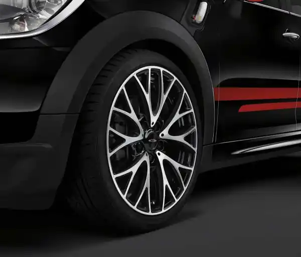 Janta aliaj usor - JCW Cross Spoke R134 - Bicolor Negru/Argintiu (Jet Black Uni / Bright Turned) - 7,5Jx19 ET:52 - Mini Countryman R60, Paceman R61 Ofertă exclusivă