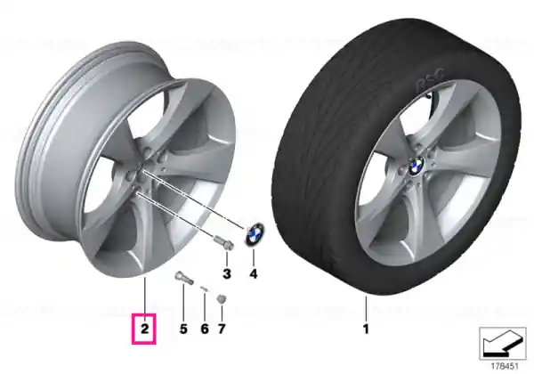 Light alloy rim, chromium-plated 9JX19 ET:41 - BMW Retur gratuit