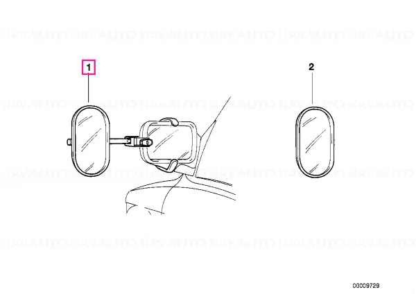 Livrare gratuită Exterior mirror for towing F10F11 STANDARD - BMW