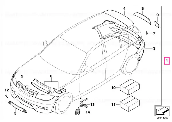 Preț redus Aerodynamic package primed - BMW