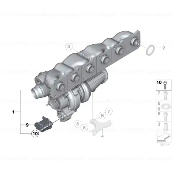 Turbina BMW Seria 5 F07, F10, F11, F18 - 535i, 535iX, Hybrid 5; Seria 6 F06, F12, F13 - 640i, 640iX; Seria 7 F01, F02 - 740i, 740Li, Hybrid 7L Cel mai bun preț