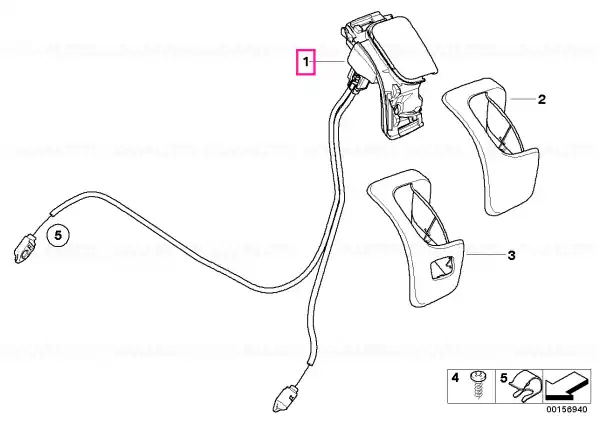 Unlocking unit, left BEIGE - BMW Cumpără online