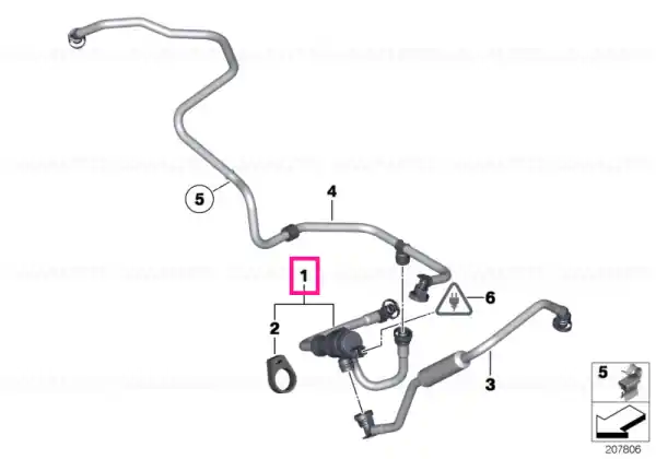 Cumpără acum Fuel tank ventilation valve with pipe - BMW