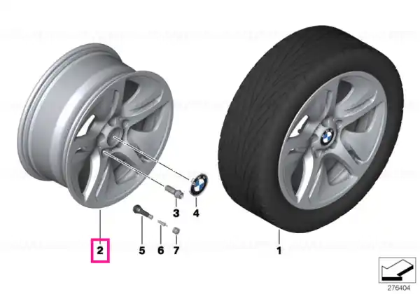 Cumpără acum Alloy rim right 8JX18 ET:30 - BMW