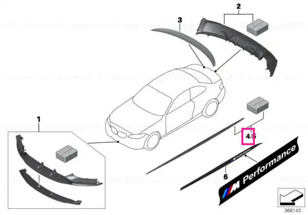 Sill attachment, right M PERFORMANCE - BMW Super ofertă