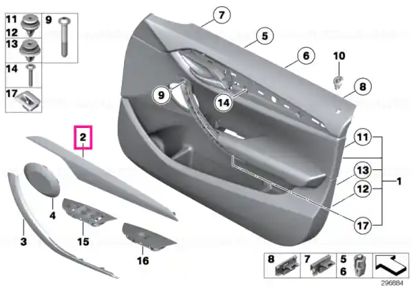 Finisaj usa aluminiu finish acc dreapta - BMW Calitate înaltă