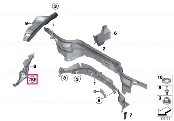 Clips fixare axiala 5,8MM - BMW Ieftin