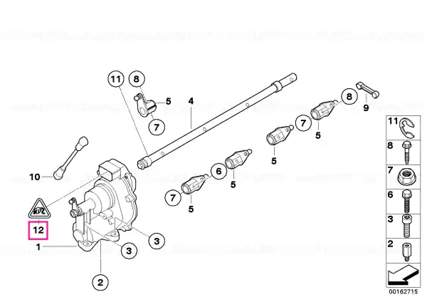Corp conector 9-POL. - BMW Plată securizată