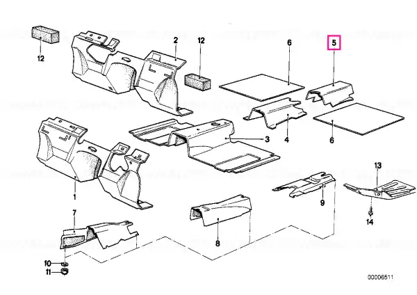 Sound insulating tunnel rear - BMW Ofertă de sezon