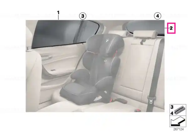 Sunshade rear window SCHWARZ - BMW Nu rata