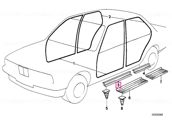 Sill strip front - BMW Popular