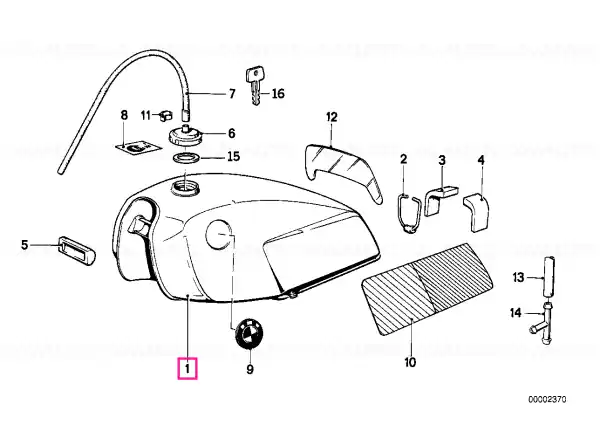 Fuel tank prime coated PD - BMW Motorrad Transport gratuit