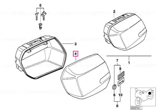 Reducere specială Right city system case lid ALPINWEISS 3 - BMW Motorrad