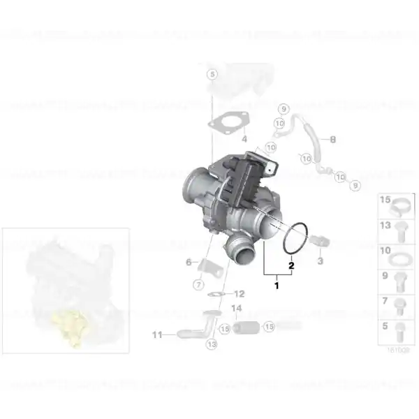 Cumpără online Turbina BMW Seria 1 F20, F21; Seria 2 F22, Seria 3 F30, F31, F34; Seria 4 F36; X1 E84 - 16d, 18d, 18dX
