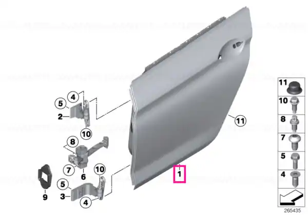 Door, rear right - BMW Discount