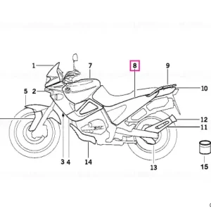Acoperire stânga FLAMMROT - BMW Motorrad Chilipir