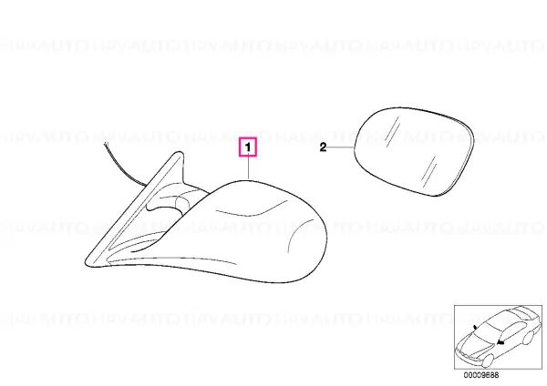 Preferatul clienților Electr.exterior heatable mirror left M TECHNIC - BMW
