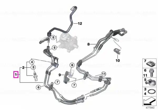 Vezi acum Conducta combustibil - Mini Cabrio R57, Clubman R55, Countryman R60, Coupe R58, Paceman R61, R56, Roadster R59 - tip motor N47