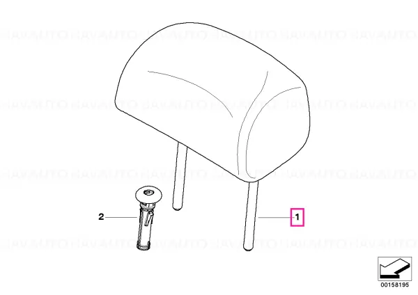 Headrest leather BEIGE - BMW Mai ieftin