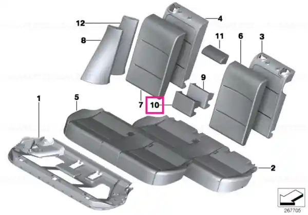 Expediere rapidă Capac spetaieră piele centru OYSTER - BMW
