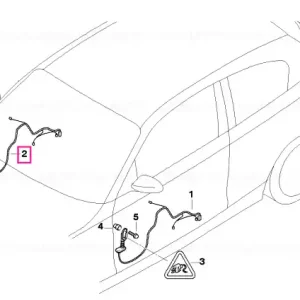 Wiring set, door, co-driver - BMW Plată securizată