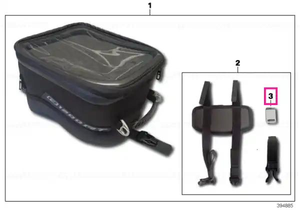 Connection, tank rucksack, front - BMW Motorrad Ofertă exclusivă