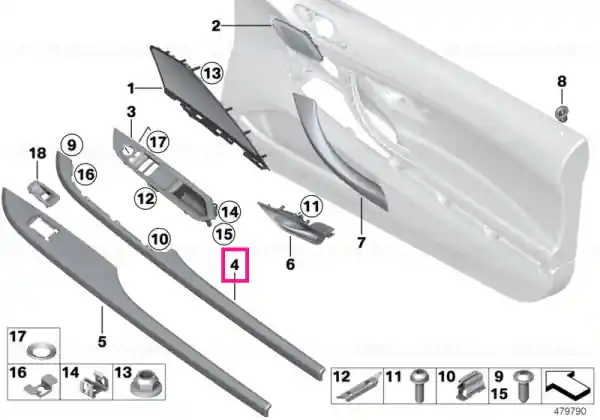 Ofertă specială Ornament ușă Carbon stânga - BMW